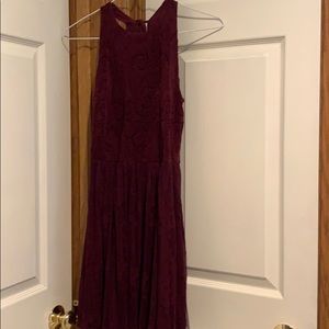 Abercrombie & Fitch Dresses - maroon velvet lace dress Abercrombie & Fitch Dresses - maroon velvet lace dress
